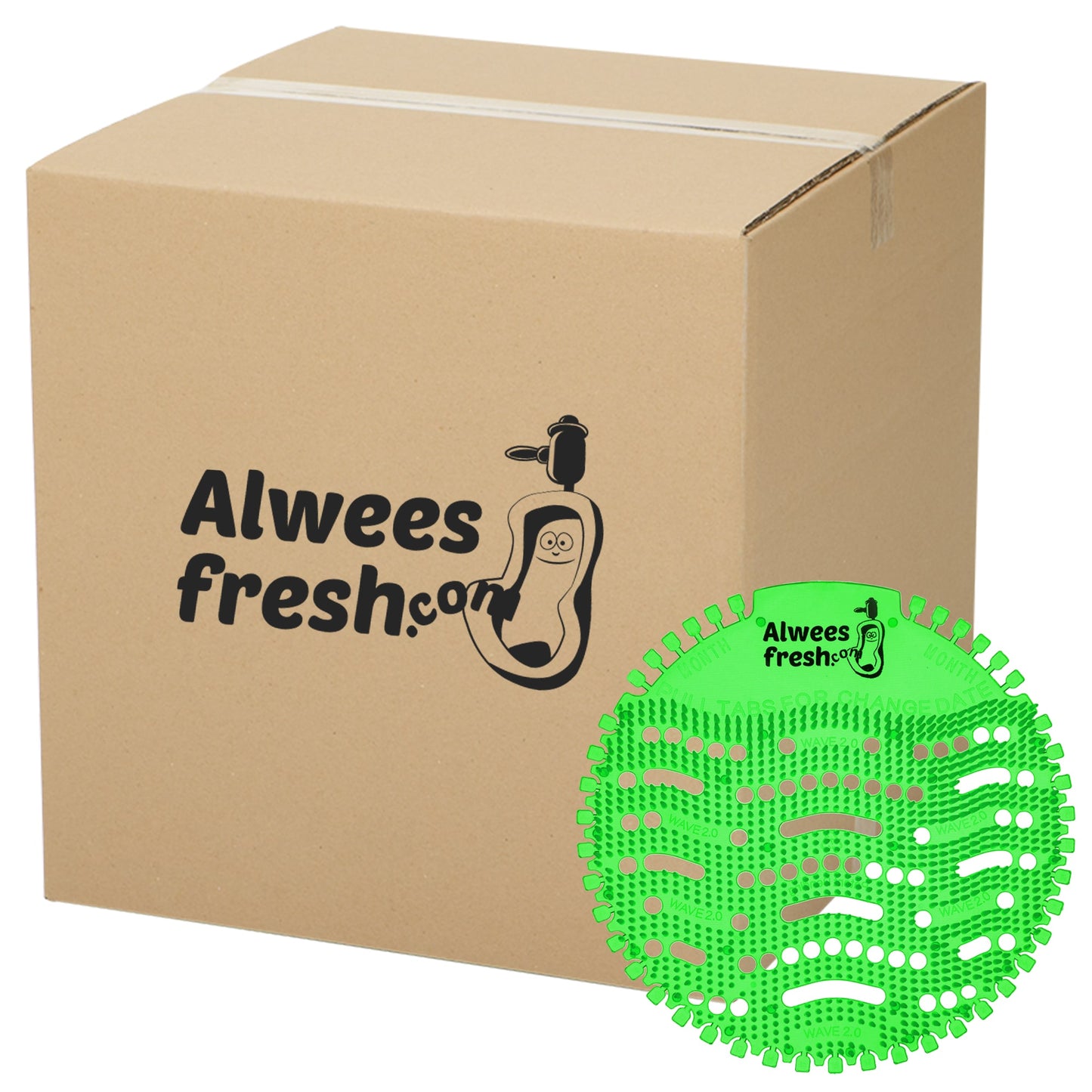 Urinal-Siebe, Deodorant, Duft „Grüner Apfel“, Box mit 200 Sieben