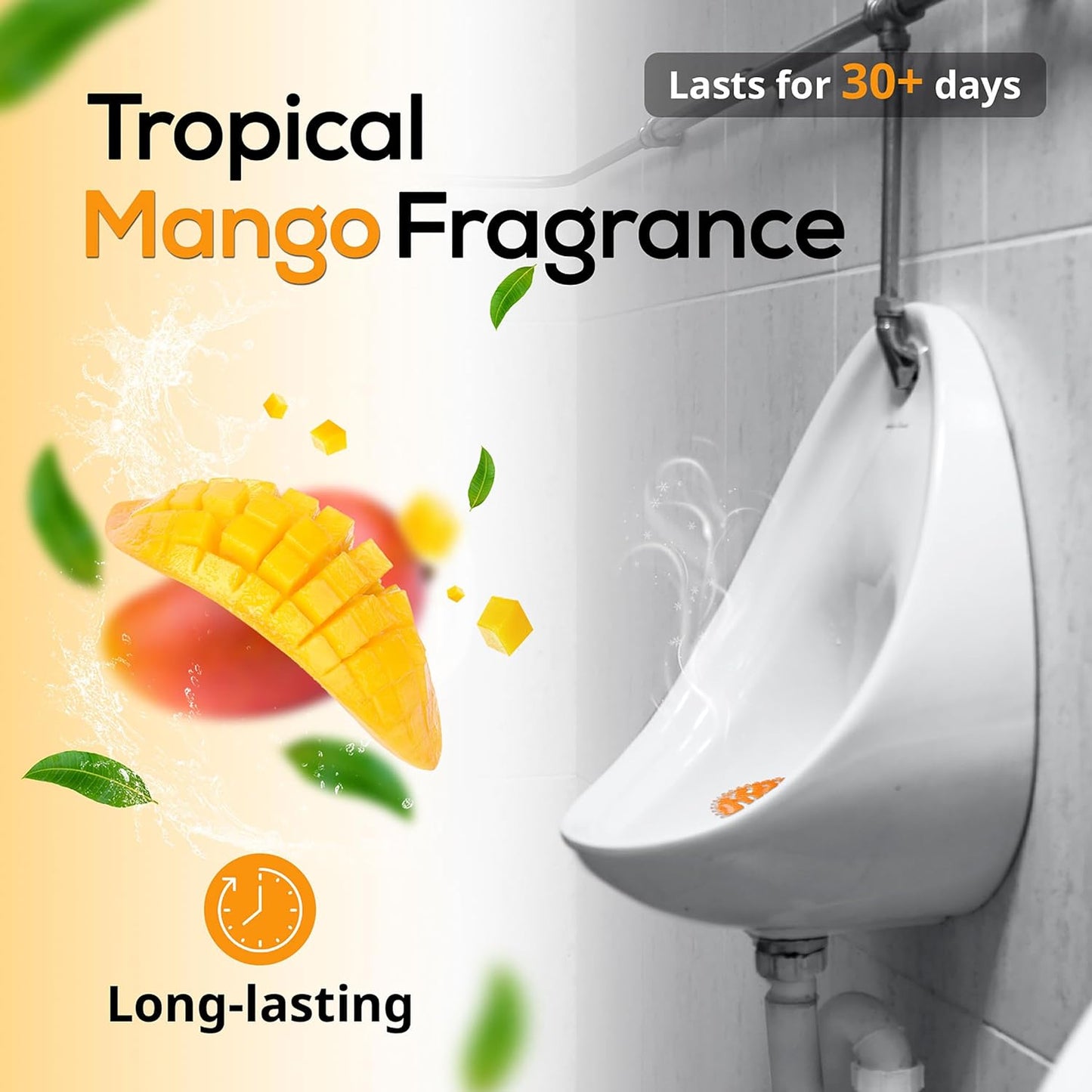 Urinal-Siebe, Deodorant, exotischer Mango-Duft, Box mit 200 Sieben