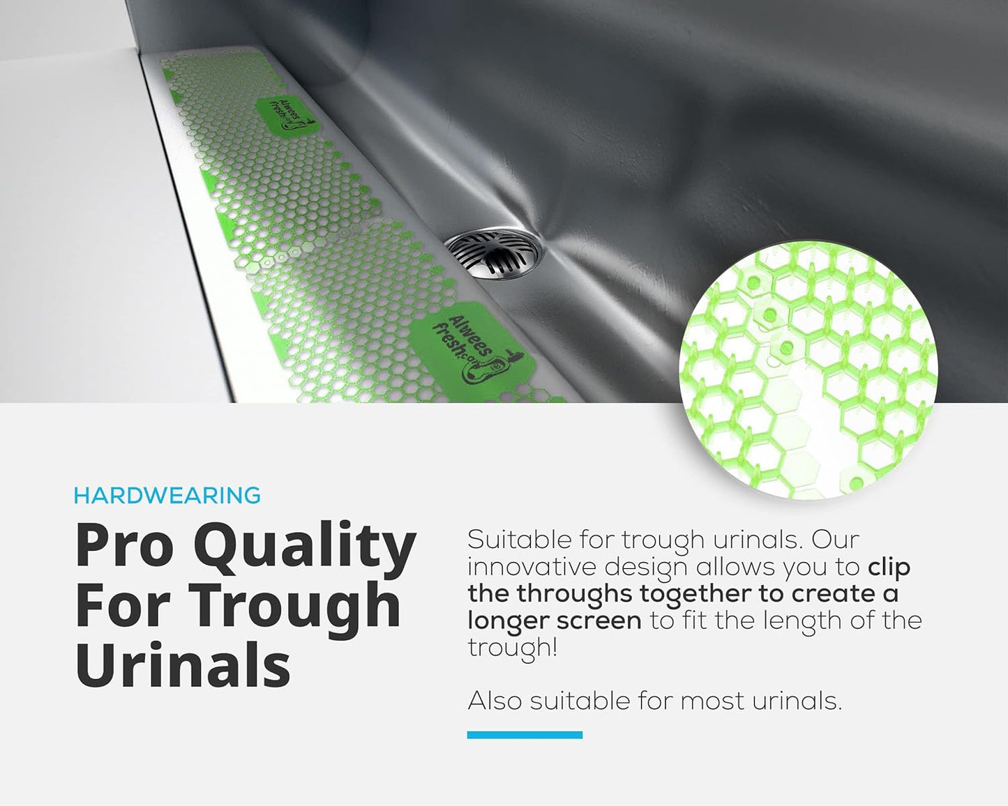 Trough Urinal Screens Green Apple Fragrance Box of 90 Troughs