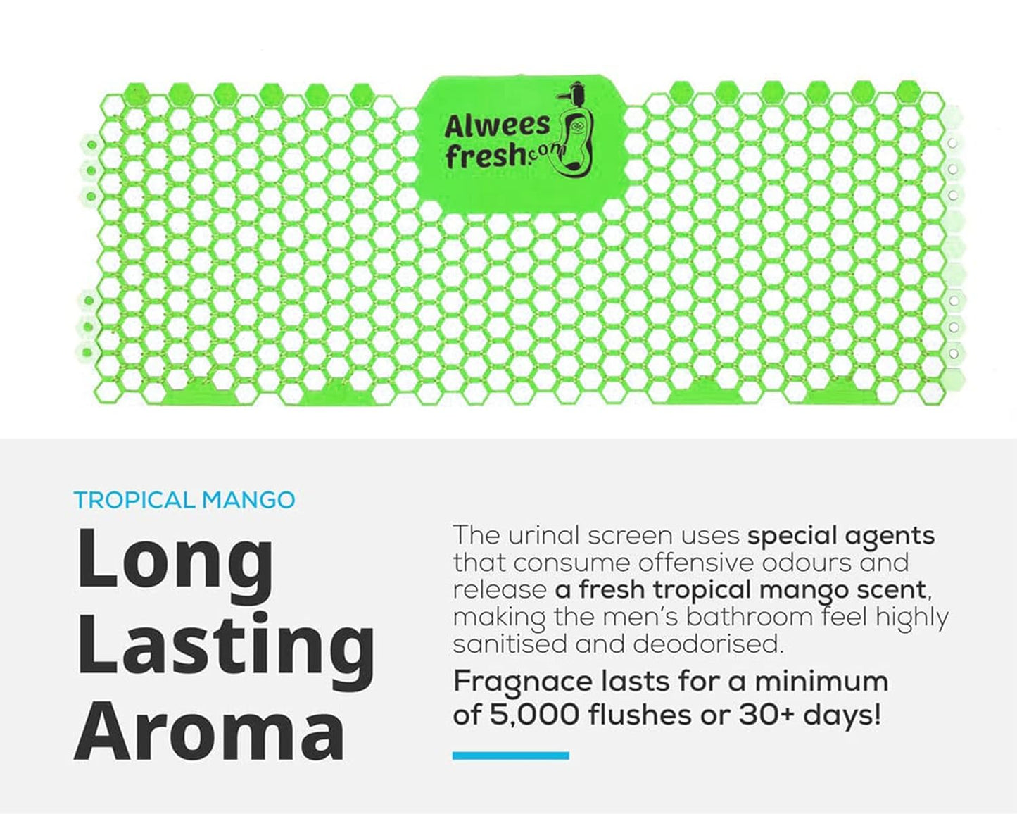 Trough Urinal Screens Green Apple Fragrance Box of 90 Troughs