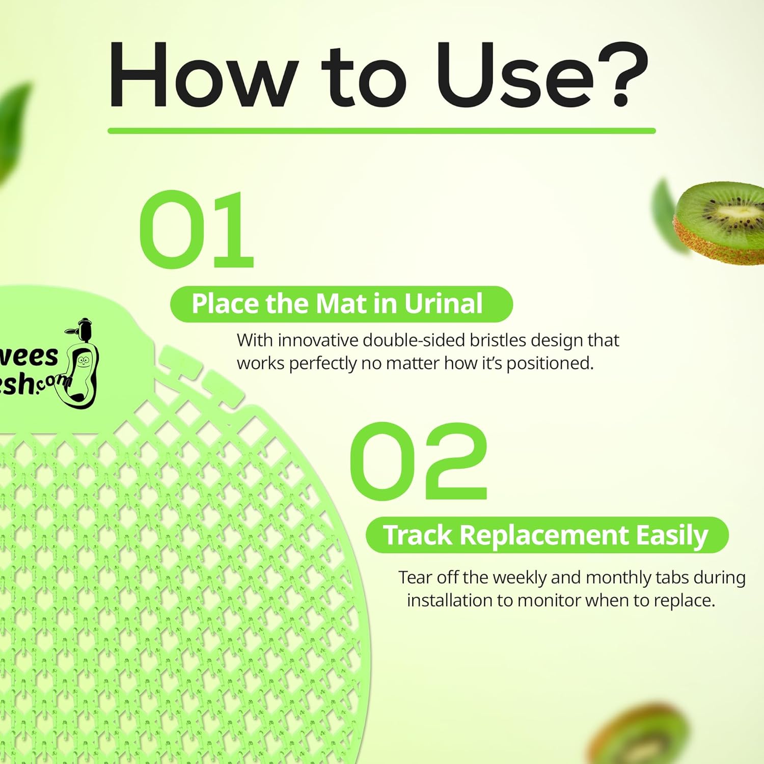 Slope 10 Urinal Screen Kiwi Fragrance Pack of 10
