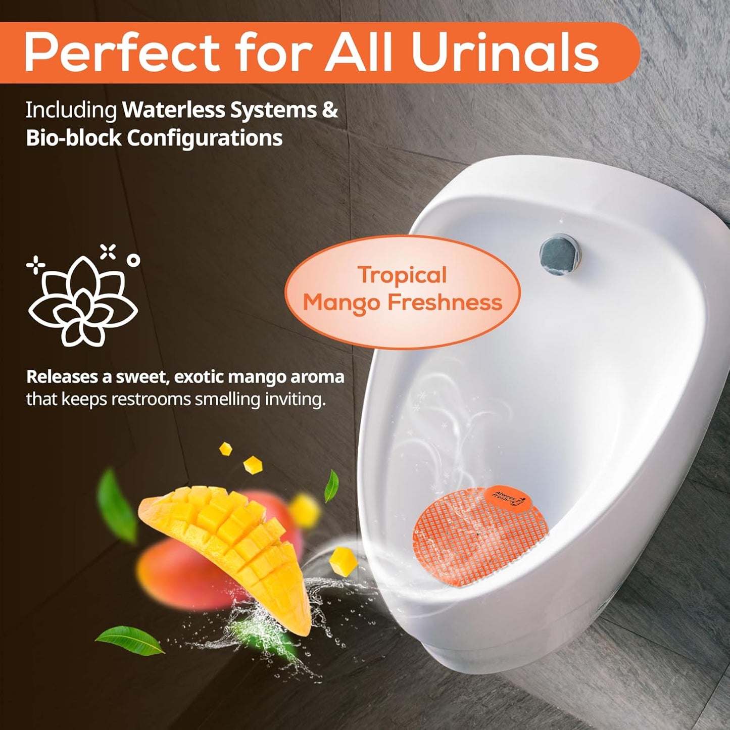 Slope 10 Urinal Screen Mango Fragrance Pack of 10