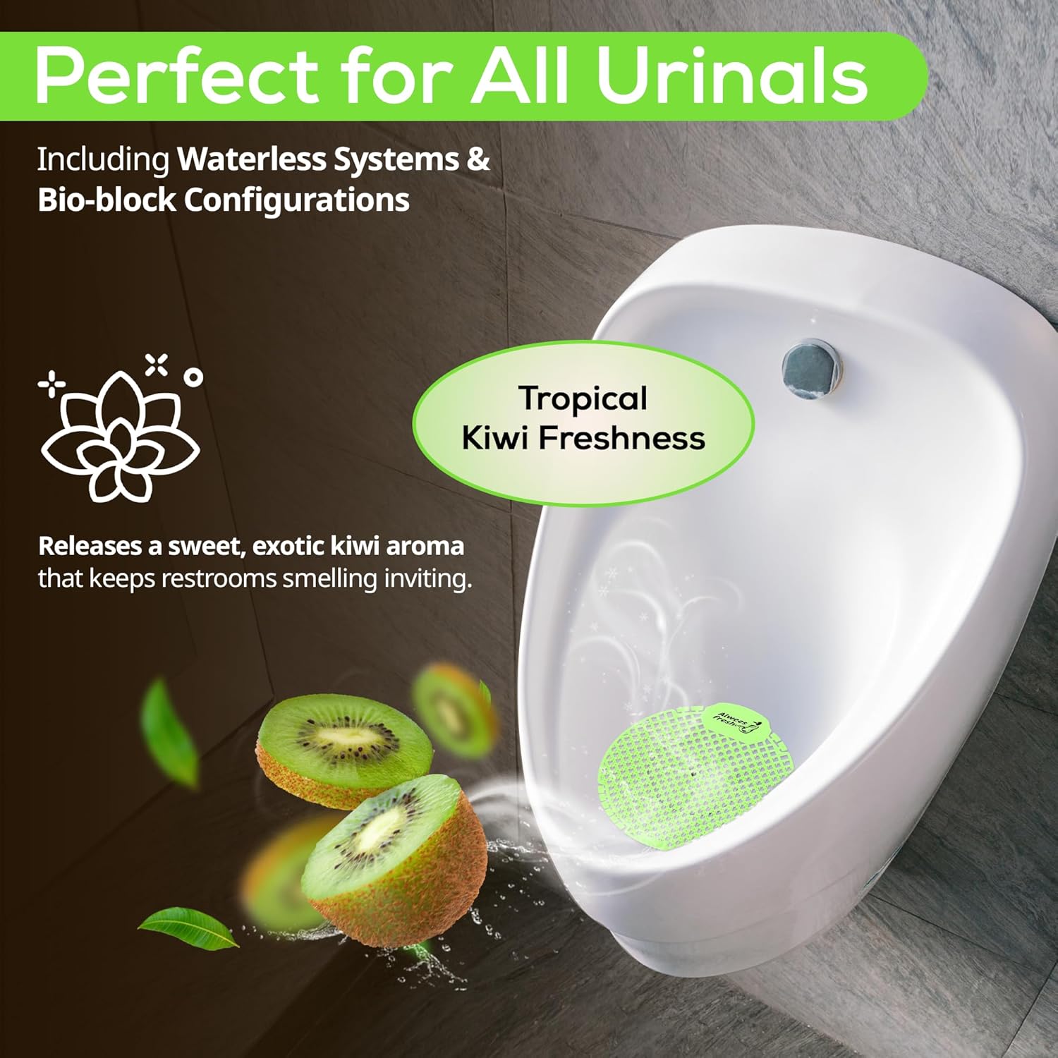 Slope 10 Urinal Screen Kiwi Fragrance Pack of 10