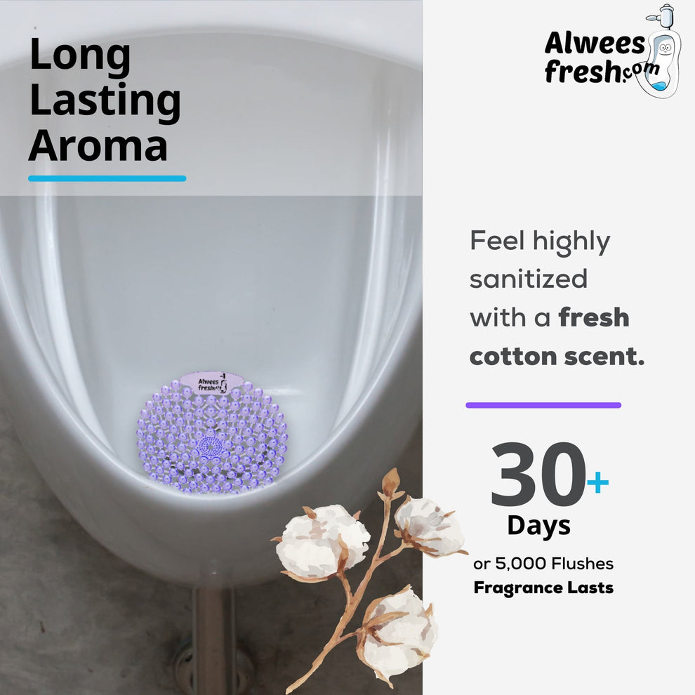 Bubble Urinal Screens Deodoriser Cotton Blossom Fragrance Case of 10 S